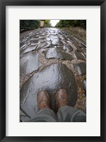 Framed Cobblestones of the Appian Way, Rome, Lazio, Italy