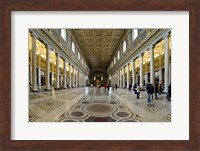 Framed Tourists at a church, Santa Maria Maggiore Church, Rome, Lazio, Italy