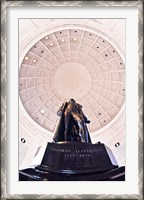 Framed Statue of Thomas Jefferson in a memorial, Jefferson Memorial, Washington DC, USA
