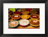 Framed Spices for sale at a market stall, Lourmarin, Vaucluse, Provence-Alpes-Cote d'Azur, France