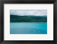 Framed Sailboats on the Lake, Lac de Sainte Croix, Sainte-Croix-Du-Verdon, Alpes-de-Haute-Provence, Provence-Alpes-Cote d'Azur, France