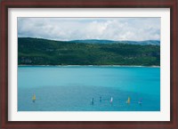 Framed Sailboats on the Lake, Lac de Sainte Croix, Sainte-Croix-Du-Verdon, Alpes-de-Haute-Provence, Provence-Alpes-Cote d'Azur, France