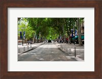 Framed Street scene, Cours Mirabeau, Aix-En-Provence, Bouches-Du-Rhone, Provence-Alpes-Cote d'Azur, France
