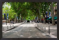 Framed Street scene, Cours Mirabeau, Aix-En-Provence, Bouches-Du-Rhone, Provence-Alpes-Cote d'Azur, France