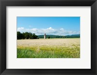 Framed Wheat field with a tower, Meyrargues, Bouches-Du-Rhone, Provence-Alpes-Cote d'Azur, France
