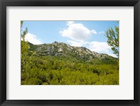 Framed Low angle view of mountains, Alpilles, D25, Eyguieres, Bouches-Du-Rhone, Provence-Alpes-Cote d'Azur, France