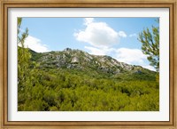 Framed Low angle view of mountains, Alpilles, D25, Eyguieres, Bouches-Du-Rhone, Provence-Alpes-Cote d'Azur, France