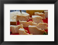 Framed Cheese for sale at weekly market, Arles, Bouches-Du-Rhone, Provence-Alpes-Cote d'Azur, France