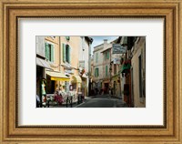 Framed Buildings along a street, Rue Porte de Laure, Arles, Bouches-Du-Rhone, Provence-Alpes-Cote d'Azur, France