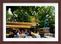 Framed People in a restaurant, Place Du Forum, Arles, Bouches-Du-Rhone, Provence-Alpes-Cote d'Azur, France