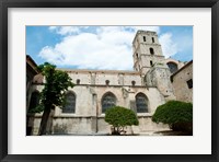 Framed Low angle view of a bell tower, Church Of St. Trophime, Arles, Bouches-Du-Rhone, Provence-Alpes-Cote d'Azur, France