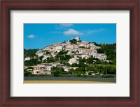 Framed Town on a hill, D51, Sault, Vaucluse, Provence-Alpes-Cote d'Azur, France