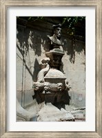 Framed Fountain with the bust of Nostradamus, Rue Carnot, St.-Remy-de-Provence, Bouches-Du-Rhone, Provence-Alpes-Cote d'Azur, France