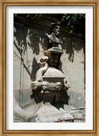 Framed Fountain with the bust of Nostradamus, Rue Carnot, St.-Remy-de-Provence, Bouches-Du-Rhone, Provence-Alpes-Cote d'Azur, France
