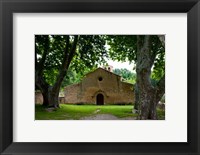 Framed Facade of an old church, Vaugines, Vaucluse, Provence-Alpes-Cote d'Azur, France