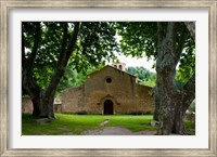 Framed Facade of an old church, Vaugines, Vaucluse, Provence-Alpes-Cote d'Azur, France