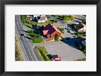 Framed High angle view of buildings in a town, Park City, Utah, USA