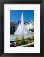 Framed Fountain at the Temple Square, Salt Lake City, Utah, USA