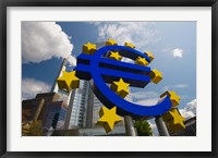 Framed Euro Sign, Frankfurt, Germany (horizontal)
