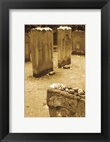 Framed Gravestone at Old Jewish Cemetery, Frankfurt, Hesse, Germany