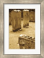 Framed Gravestone at Old Jewish Cemetery, Frankfurt, Hesse, Germany
