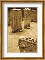 Framed Gravestone at Old Jewish Cemetery, Frankfurt, Hesse, Germany