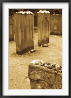 Framed Gravestone at Old Jewish Cemetery, Frankfurt, Hesse, Germany