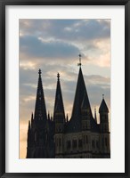 Framed Great Saint Martin Church and Cologne Cathedral, North Rhine Westphalia, Germany
