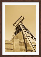 Framed Low angle view of a coal mine, Zollverein Coal Mine Industrial Complex, Essen, Ruhr, North Rhine-Westphalia, Germany