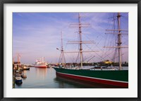Framed Cap San Diego and Rickmer Rickmers ships at a harbor, Hamburg, Germany