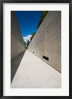 Framed Courtyard to Bergen-Belsen WW2 Concentration Camp Memorial, Lower Saxony, Germany