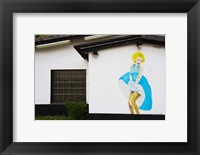Framed Mural of Marilyn Monroe on the Oo-La-La Bar at British Army Base, Bergen, Lower Saxony, Germany