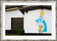Framed Mural of Marilyn Monroe on the Oo-La-La Bar at British Army Base, Bergen, Lower Saxony, Germany