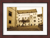 Framed Facade of the castle site of famous WW2 prisoner of war camp, Colditz Castle, Colditz, Saxony, Germany