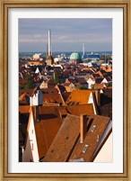 Framed High angle view of buildings in a city, Nuremberg, Bavaria, Germany