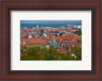 Framed High angle view of buildings in a city, Bamberg, Bavaria, Germany