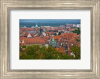 Framed High angle view of buildings in a city, Bamberg, Bavaria, Germany