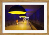 Framed Interiors of an underground station, Westfriedhof, Munich U-Bahn, Munich, Bavaria, Germany