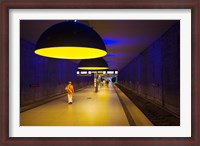 Framed Interiors of an underground station, Westfriedhof, Munich U-Bahn, Munich, Bavaria, Germany