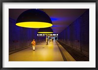 Framed Interiors of an underground station, Westfriedhof, Munich U-Bahn, Munich, Bavaria, Germany