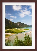 Framed River in a valley, Isar River, Sylvenstein Lake Area, Bavaria, Germany