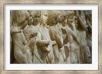 Framed Detail of marble relief, Florence, Tuscany, Italy