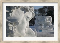 Framed Snow sculptures at Harbin International Sun Island Snow Sculpture Art Fair, Harbin, Heilungkiang Province, China