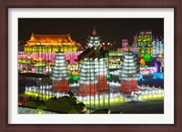 Framed Ice buildings at the Harbin International Ice and Snow Sculpture Festival, Harbin, Heilungkiang Province, China
