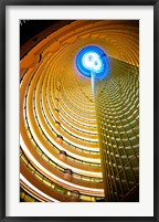 Framed Interiors of Jin Mao Tower looking up from the lobby of the Grand Hyatt hotel, Lujiazui, Pudong, Shanghai, China