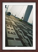Framed Nanpu Bridge over the Huangpu River, Shanghai, China