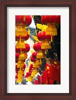 Framed Festive lanterns at bazaar, Yu Yuan Gardens, Shanghai, China