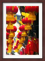 Framed Festive lanterns at bazaar, Yu Yuan Gardens, Shanghai, China