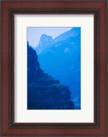 Framed River with Mountains at Dawn, Yangtze River, Yichang, Hubei Province, China