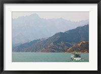 Framed Ferry in a river, Xiling Gorge, Yangtze River, Hubei Province, China